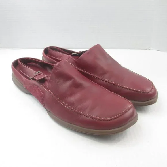 Ecco Shoes Stylish Mens Ecco Closed Toe Slingback Maroon